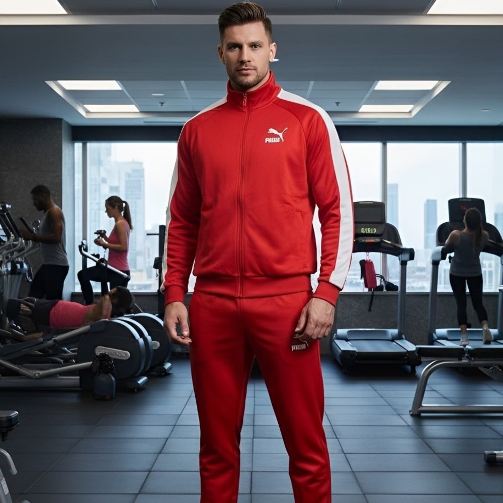 Puma T7 Track 1968 Jacket High Risk Red XL – Retro Athletic Full‎ Zip, Classic